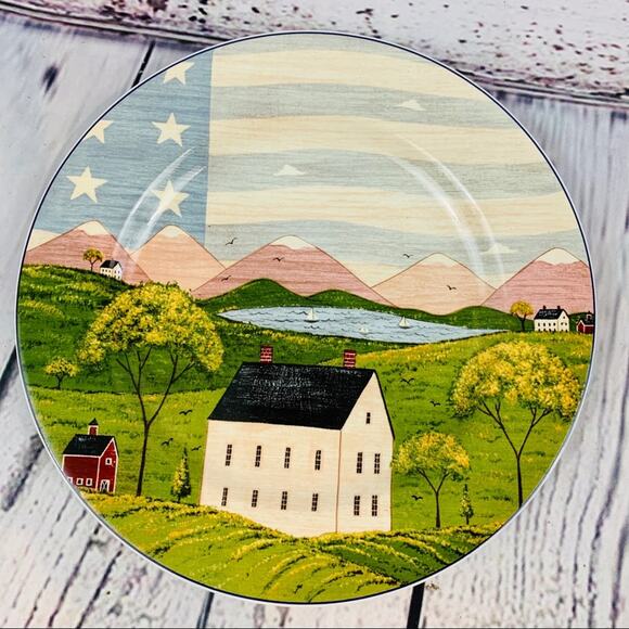 Warren Kimble America the Beautiful salad plates - Picture 4 of 5